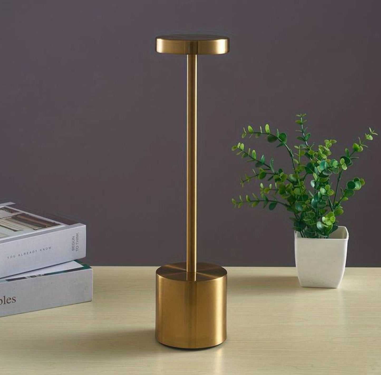 Rechargeable Touch Dimmer Table Lamp for Bars, Hotels, and Restaurants with USB-C Connectivity