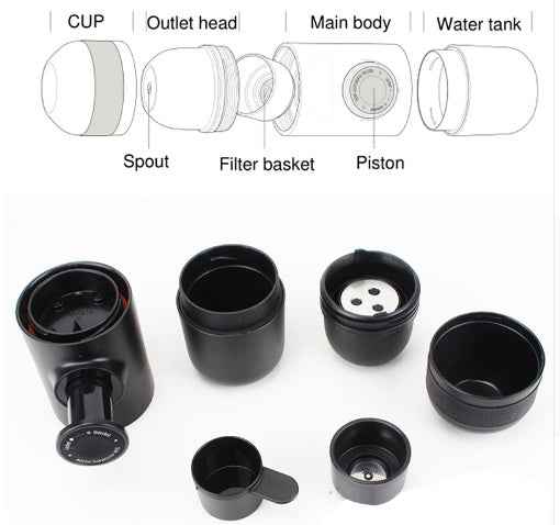 Condensed Portable Mini Coffee Machine - Brew Anytime, Anywhere