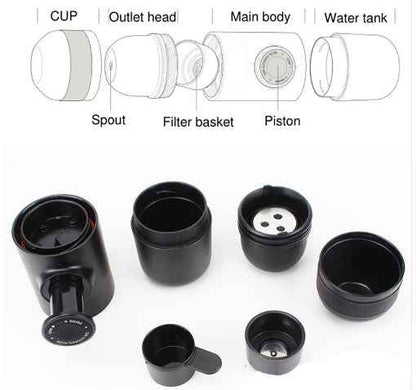 Condensed Portable Mini Coffee Machine - Brew Anytime, Anywhere