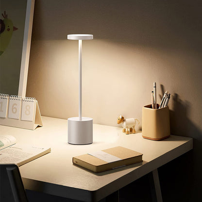 Rechargeable Touch Dimmer Table Lamp for Bars, Hotels, and Restaurants with USB-C Connectivity