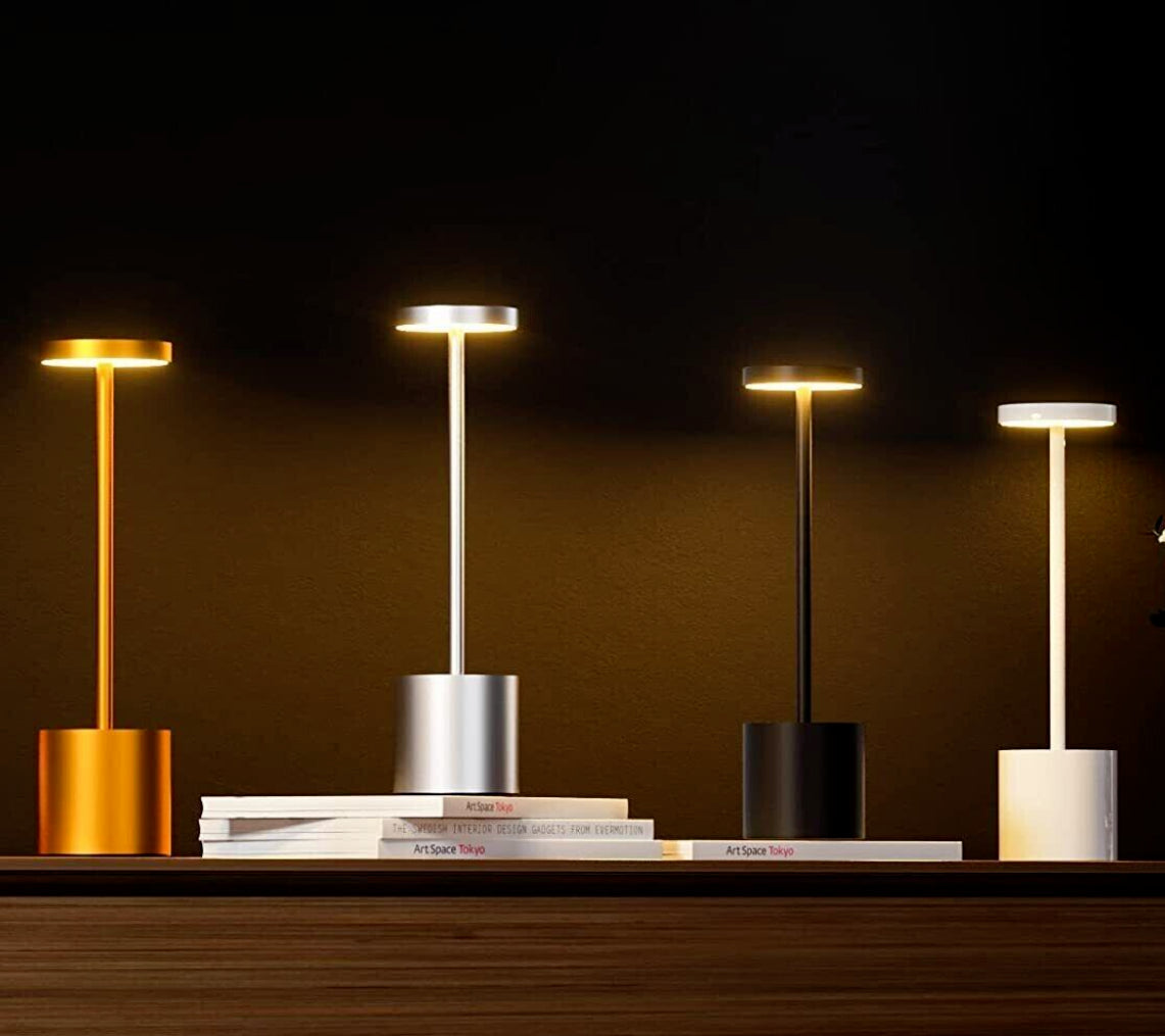 Rechargeable Touch Dimmer Table Lamp for Bars, Hotels, and Restaurants with USB-C Connectivity