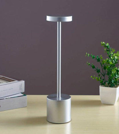 Rechargeable Touch Dimmer Table Lamp for Bars, Hotels, and Restaurants with USB-C Connectivity