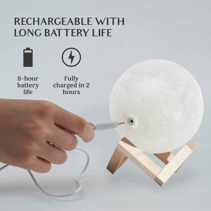 3D Moon LED Lamp - Elegant Remote-Controlled Lighting