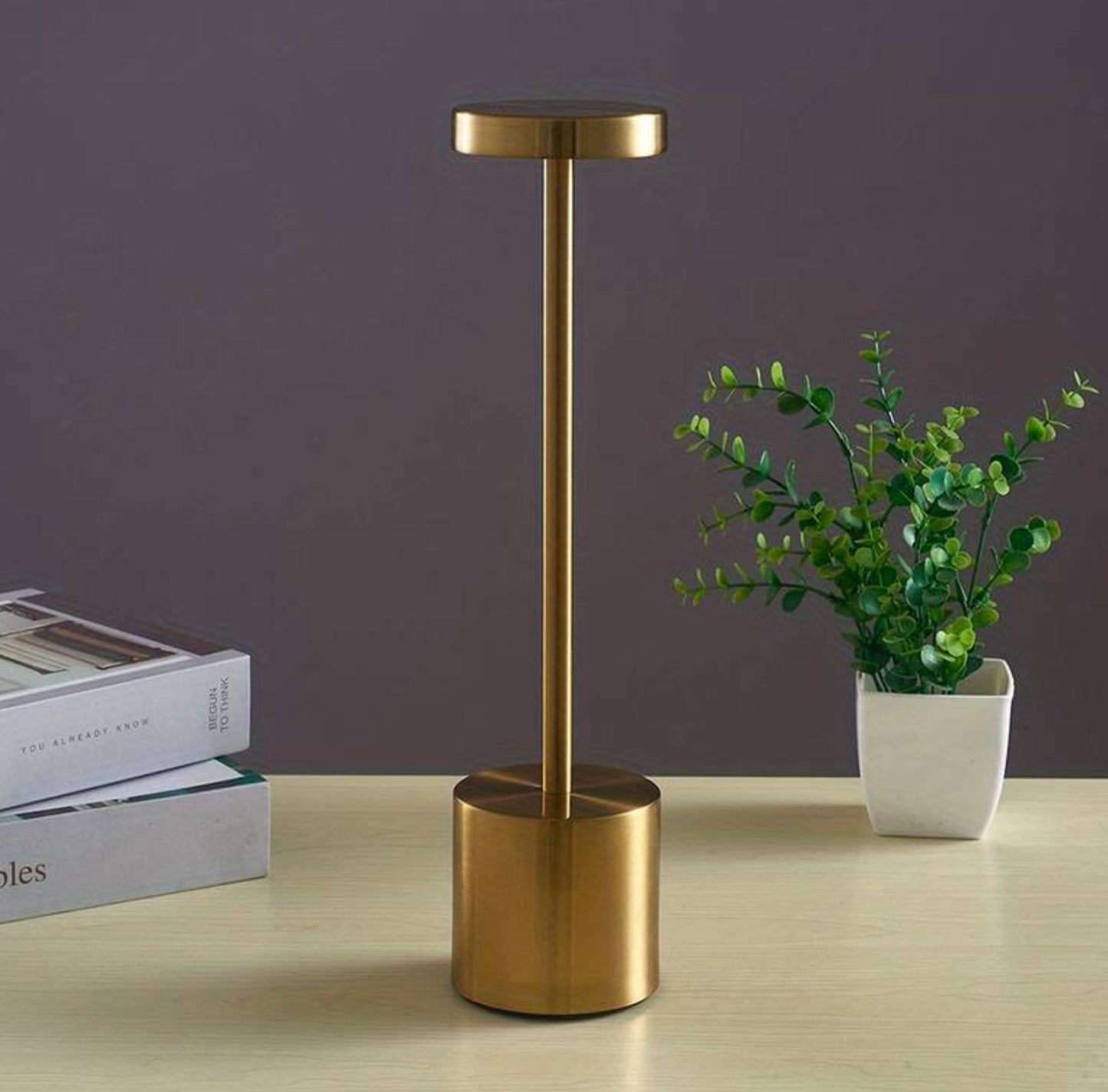 Rechargeable Touch Dimmer Table Lamp for Bars, Hotels, and Restaurants with USB-C Connectivity