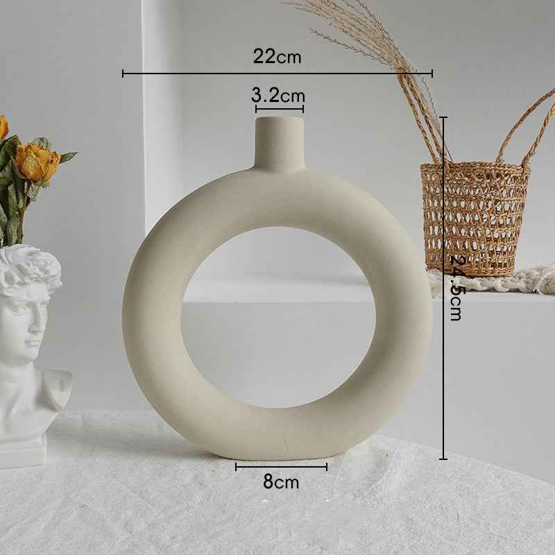 Nordic Ceramic Table Vase - Minimalist Elegance for Your Home