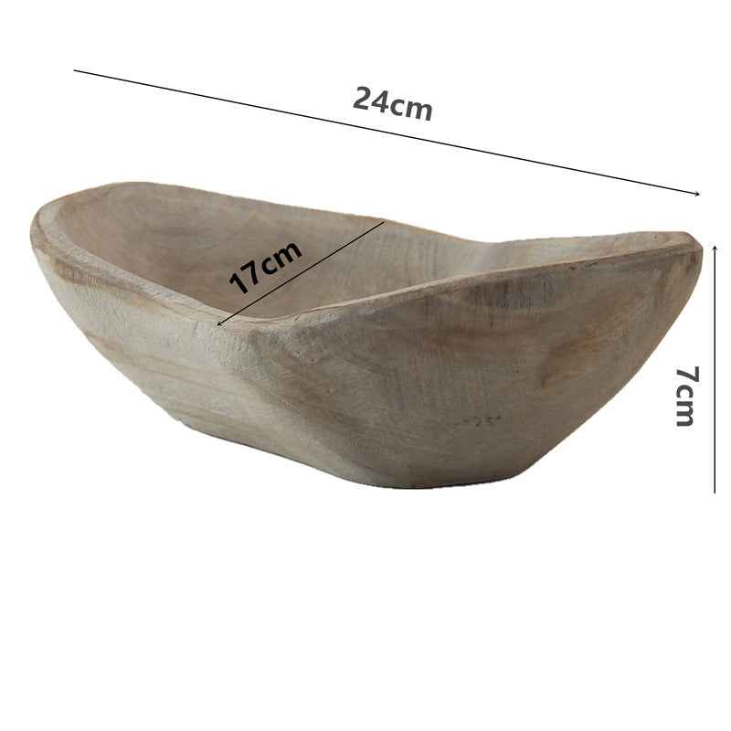 Wabi-sabi-style Vintage Wooden Round Tray – A Touch of Timeless Elegance