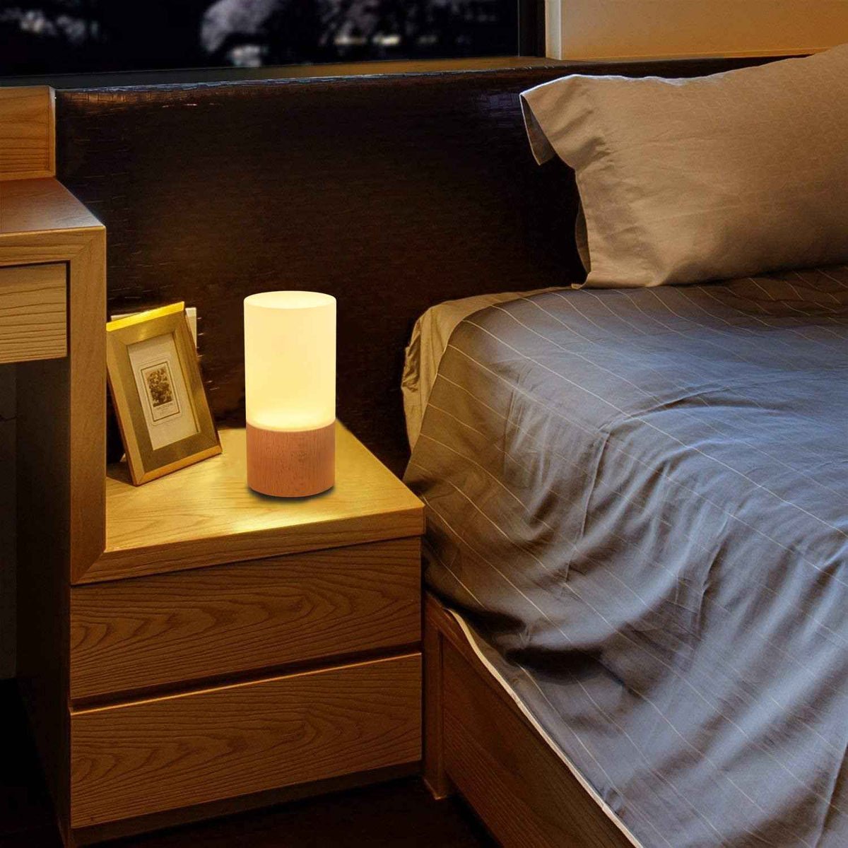 Bamboo LED Night Light - A Natural Touch for Your Home