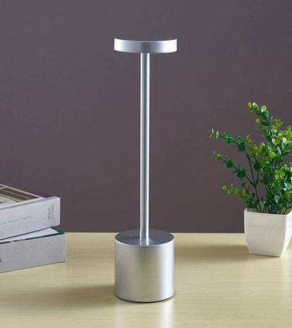 Rechargeable Touch Dimmer Table Lamp for Bars, Hotels, and Restaurants with USB-C Connectivity