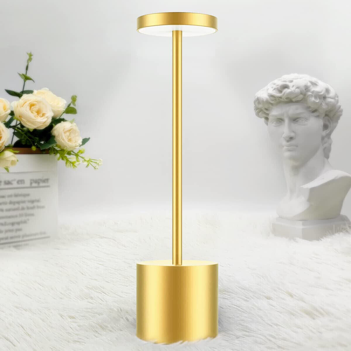 Rechargeable Touch Dimmer Table Lamp for Bars, Hotels, and Restaurants with USB-C Connectivity